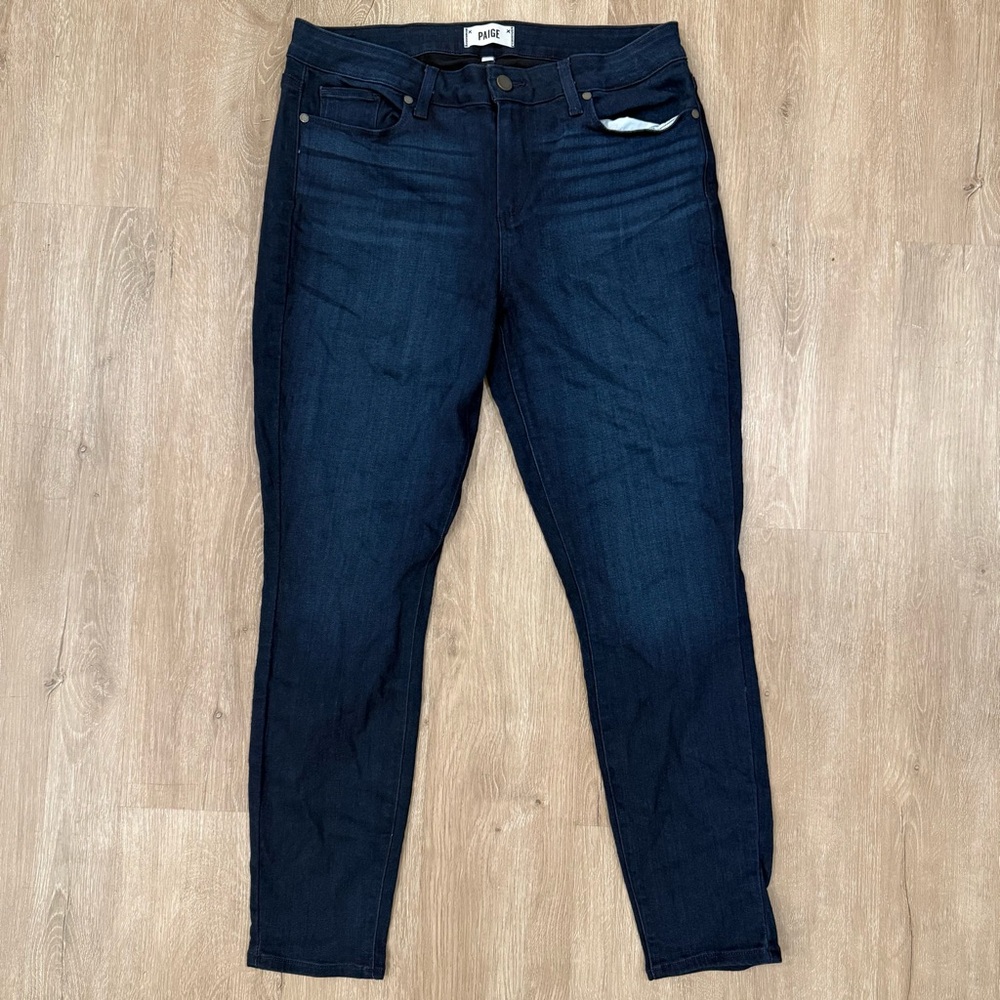 PAIGE Verdugo Ankle Dark Wash Denim Size 32